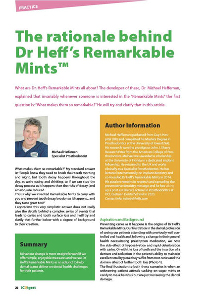 The rationale behind Dr Heff's Remarkable Mints