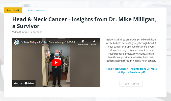 Head & Neck Cancer - Insights from Dr. Mike Milligan